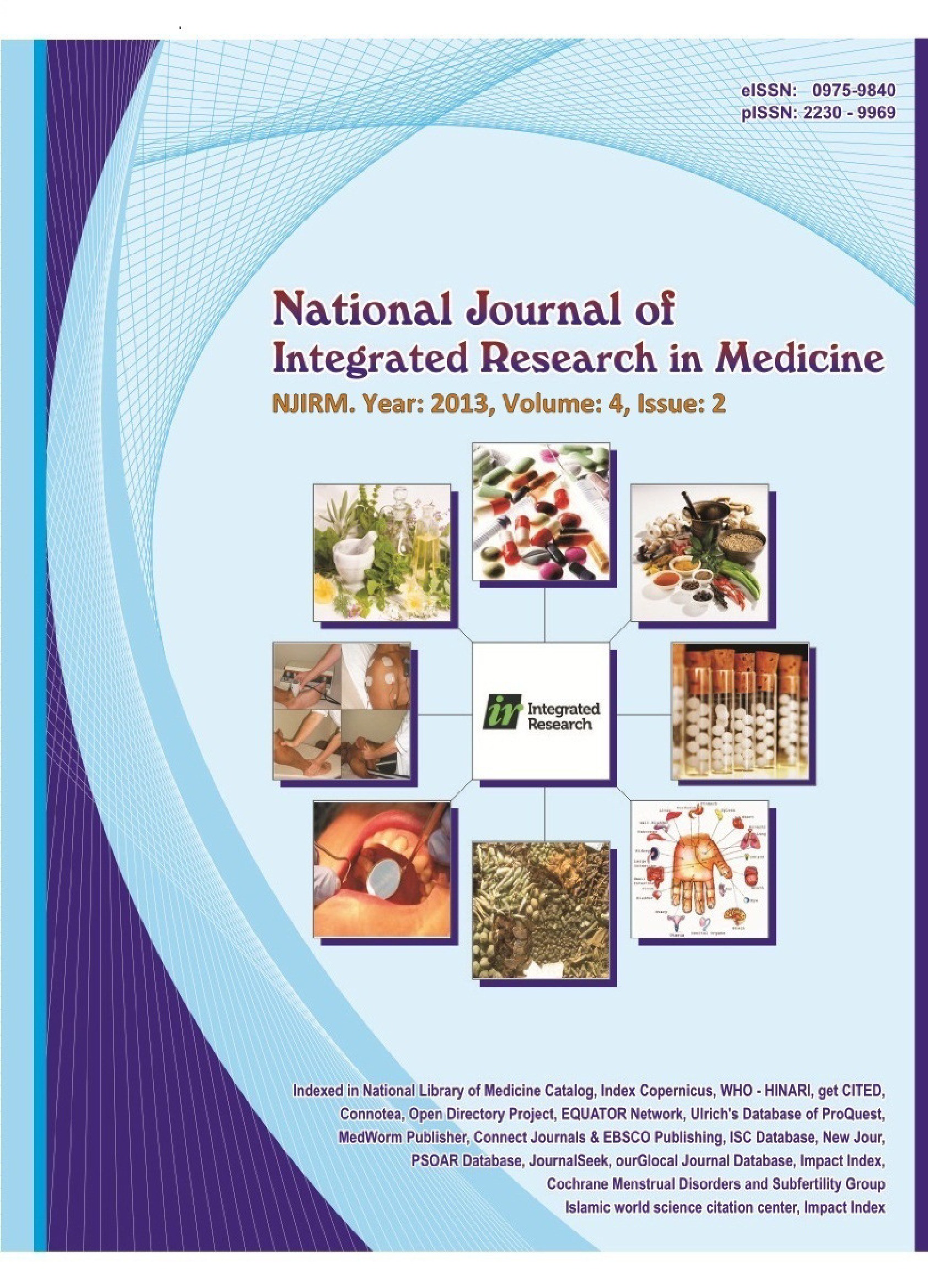 National Journal of Integrated Research in Medicine, | Pothi.com