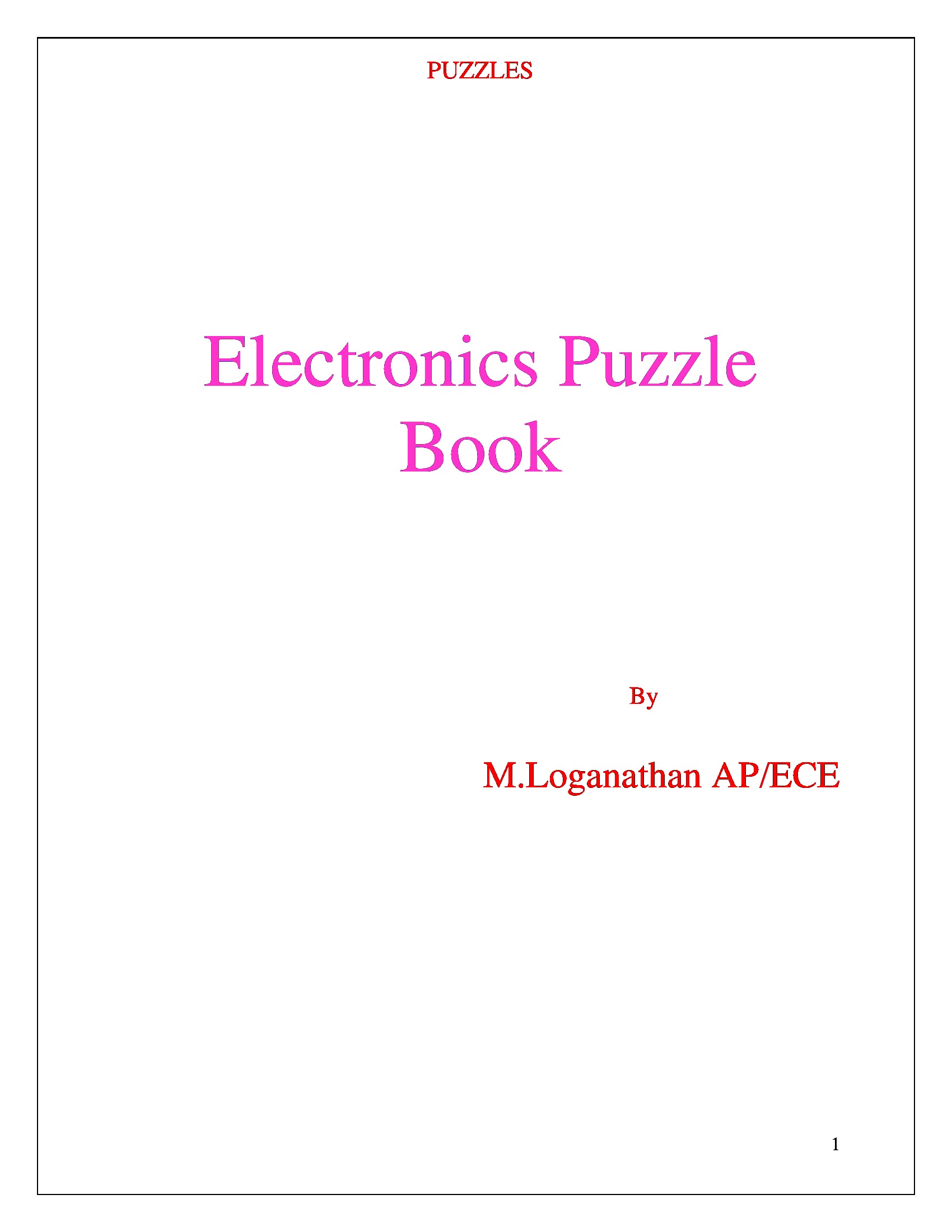 Basic Electronics Puzzle