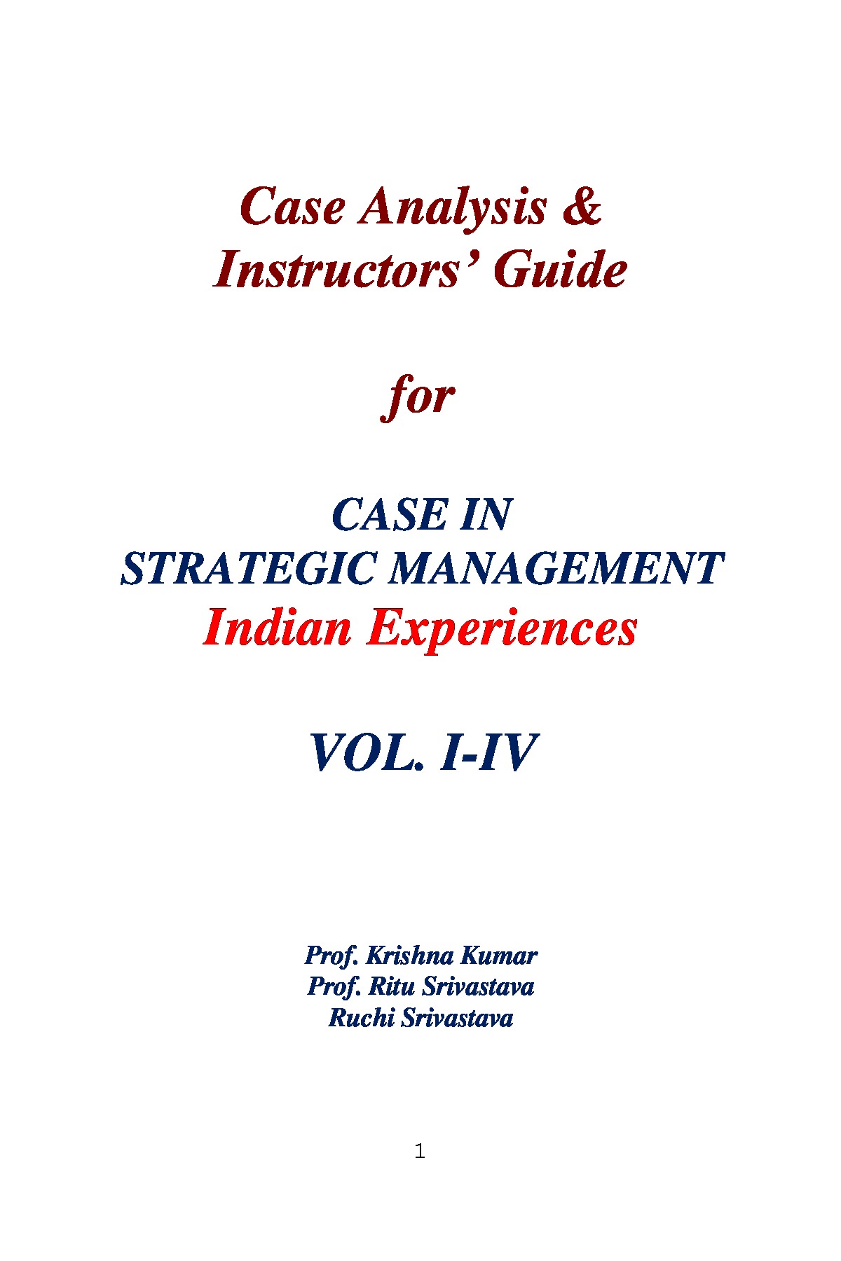 strategic management case study india