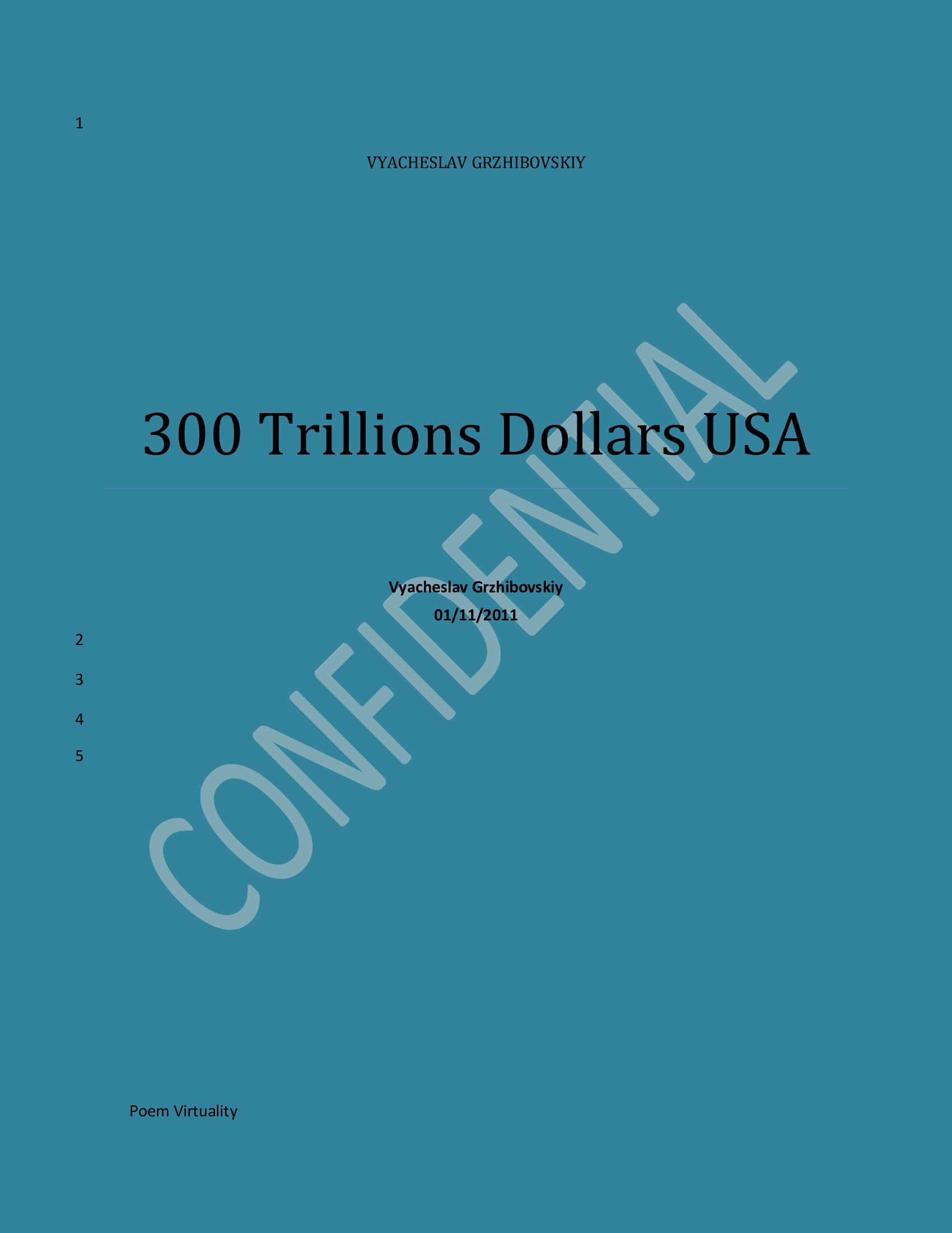 300 Trillions Dollars USA | Pothi.com