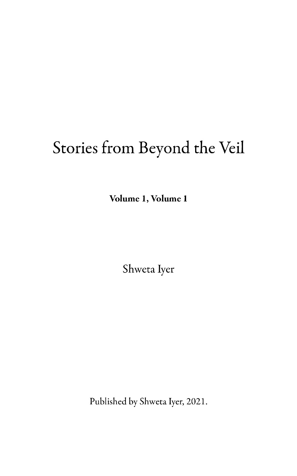 Stories from Beyond the Veil | Pothi.com