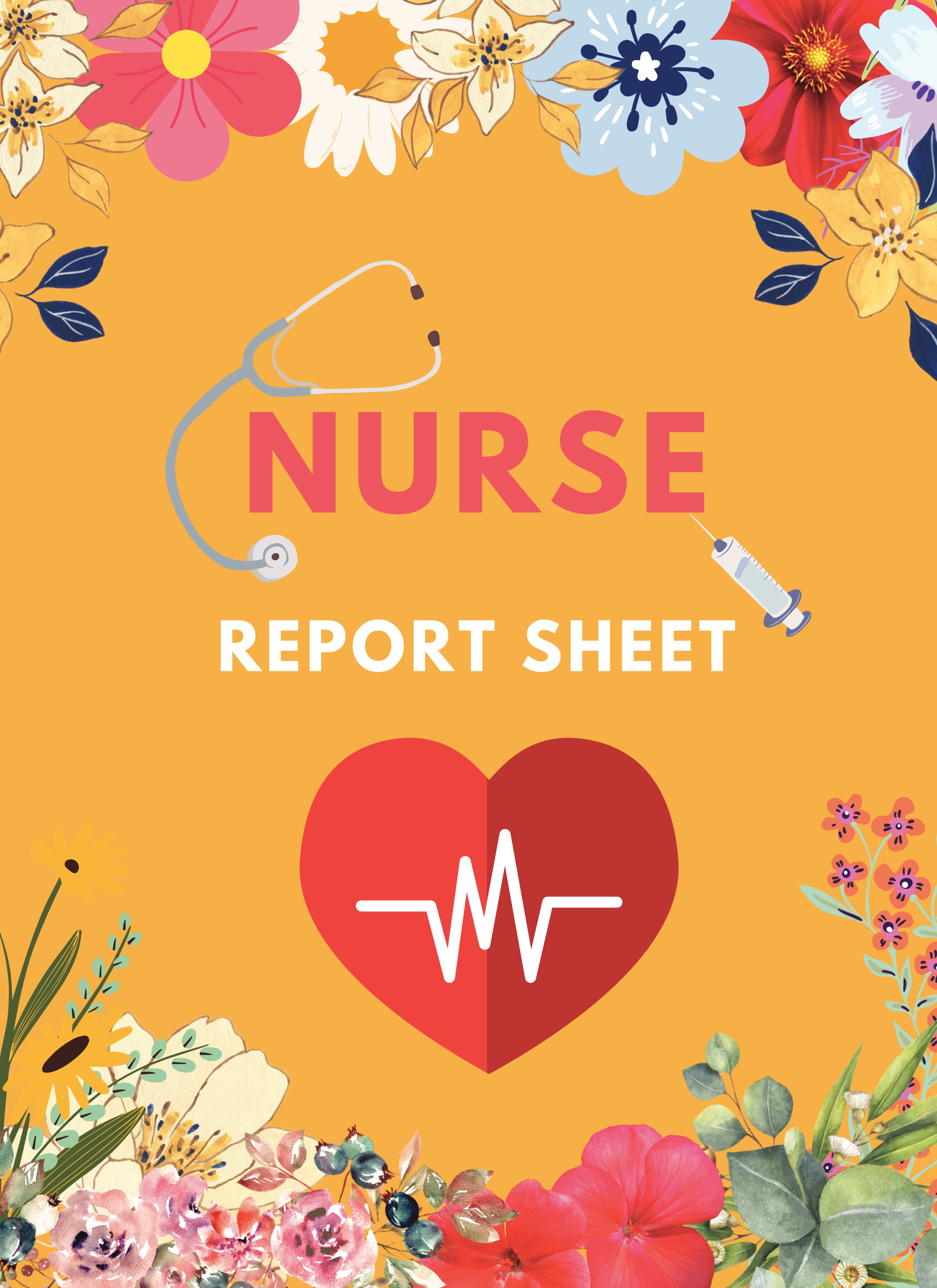 Nurse Report Sheet Notebook