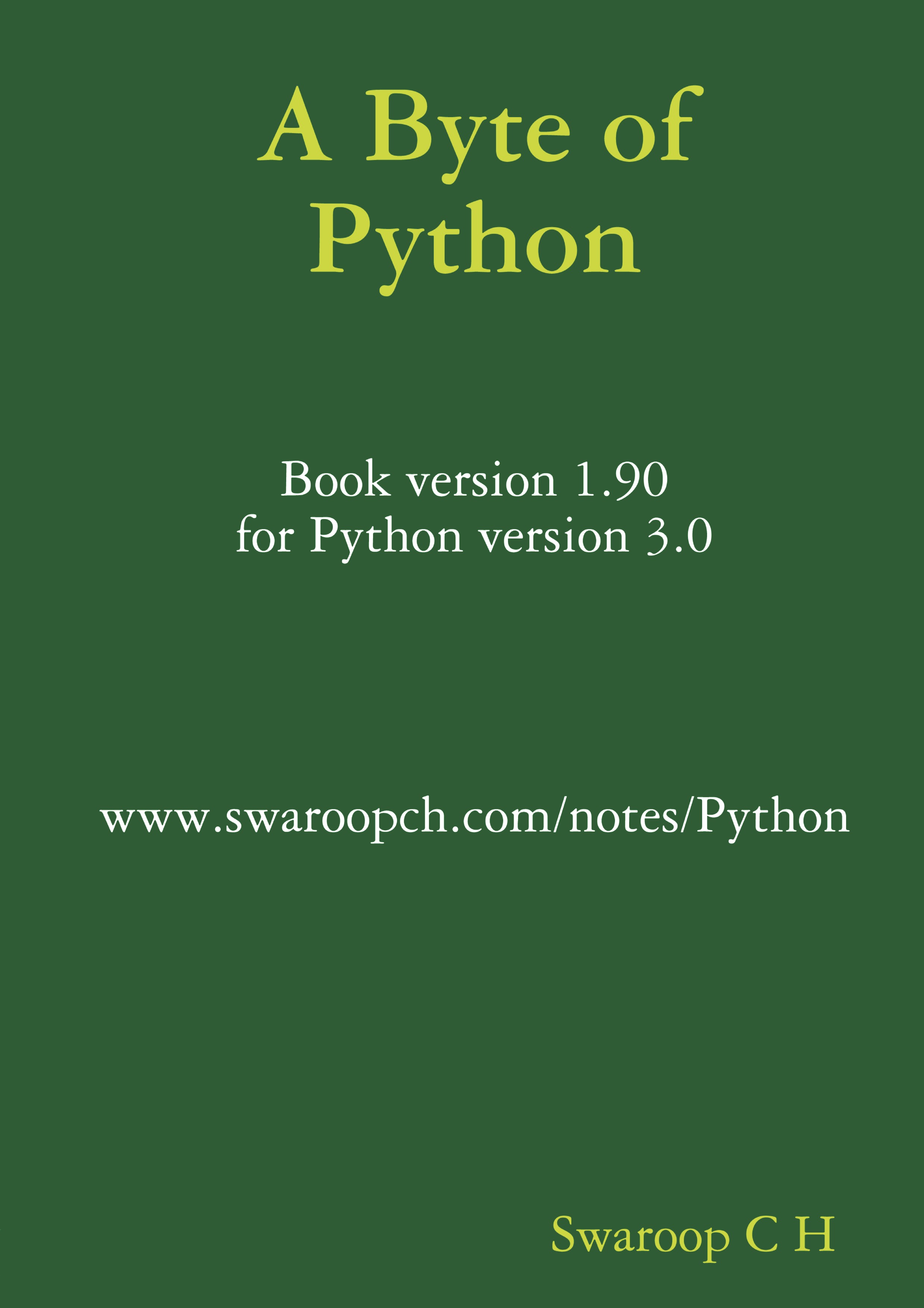 A Byte of Python | Pothi.com