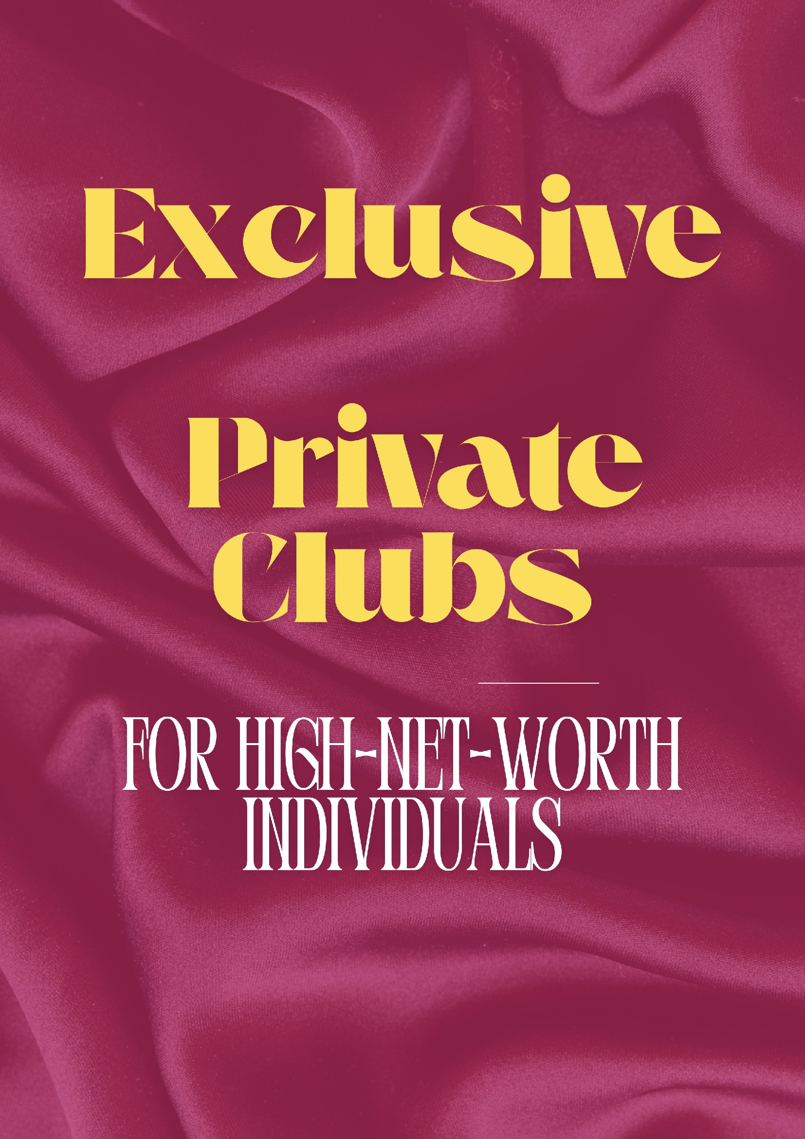 Exclusive Penthouse Club For High Networth Individuals