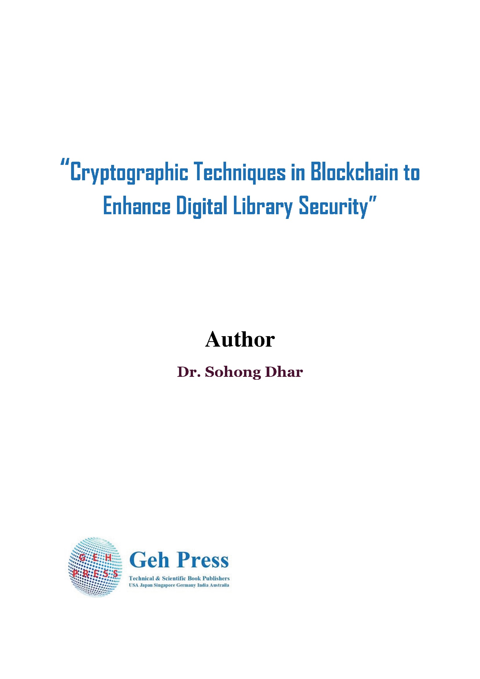 Cryptographic Techniques in Blockchain to Enhance Digital Library ...