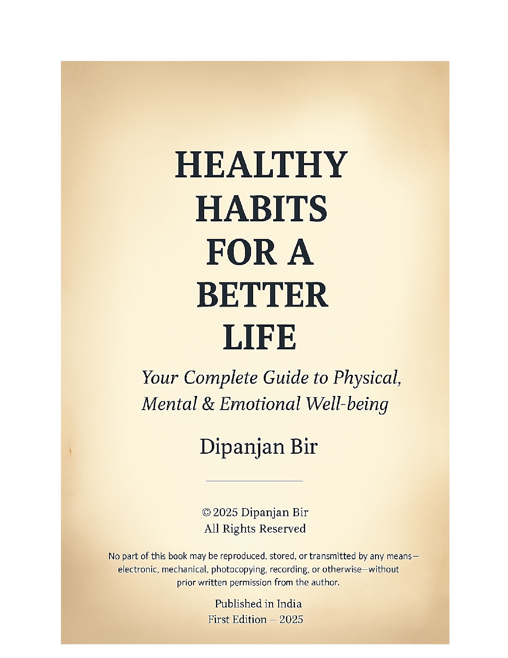 Healthy Habits for a Better Life | Pothi.com