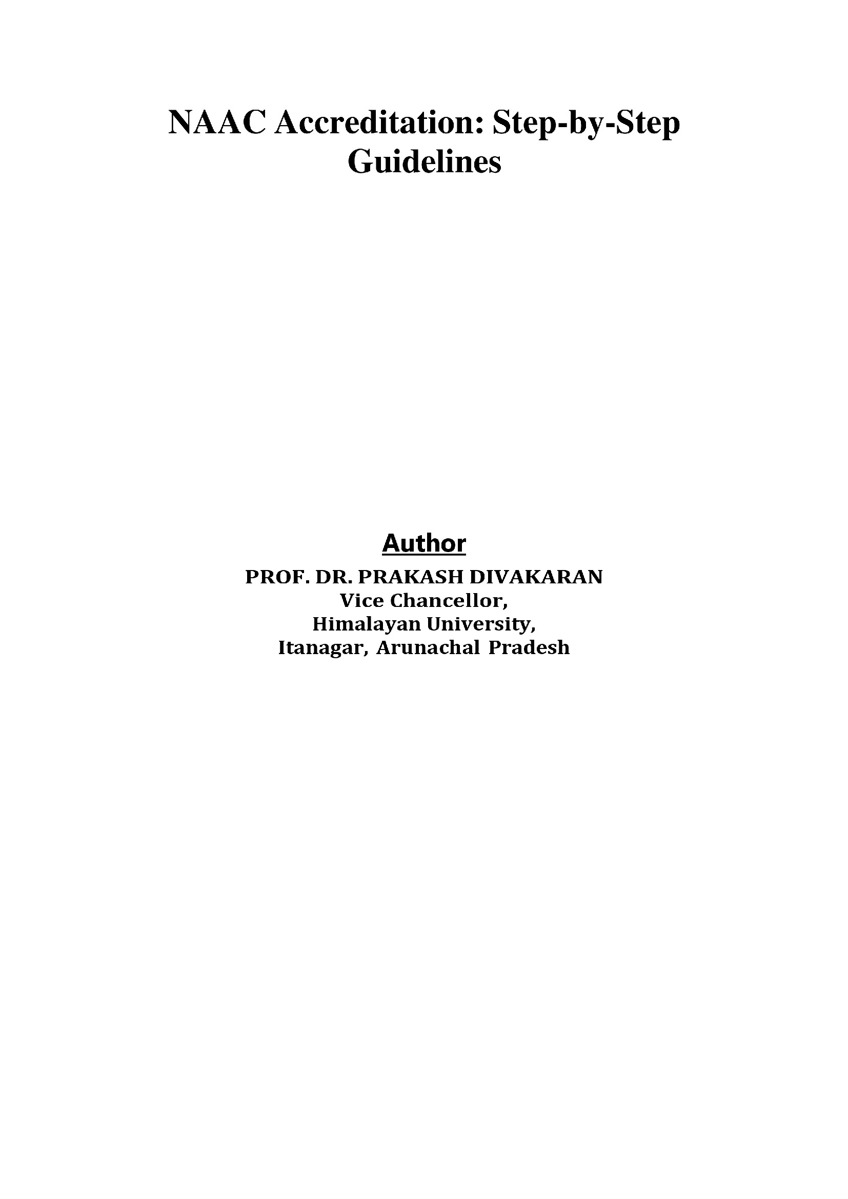 NAAC Accreditation: Step-by-Step Guidelines | Pothi.com