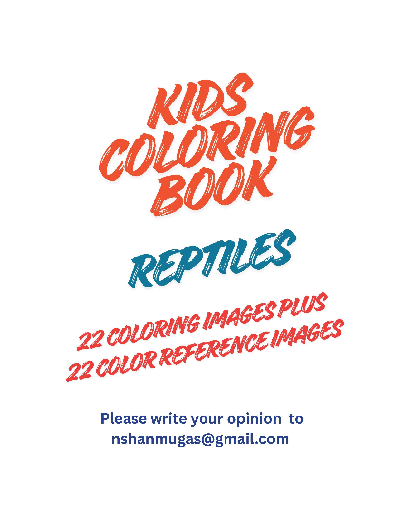 Kids Coloring Book Reptiles Pothi