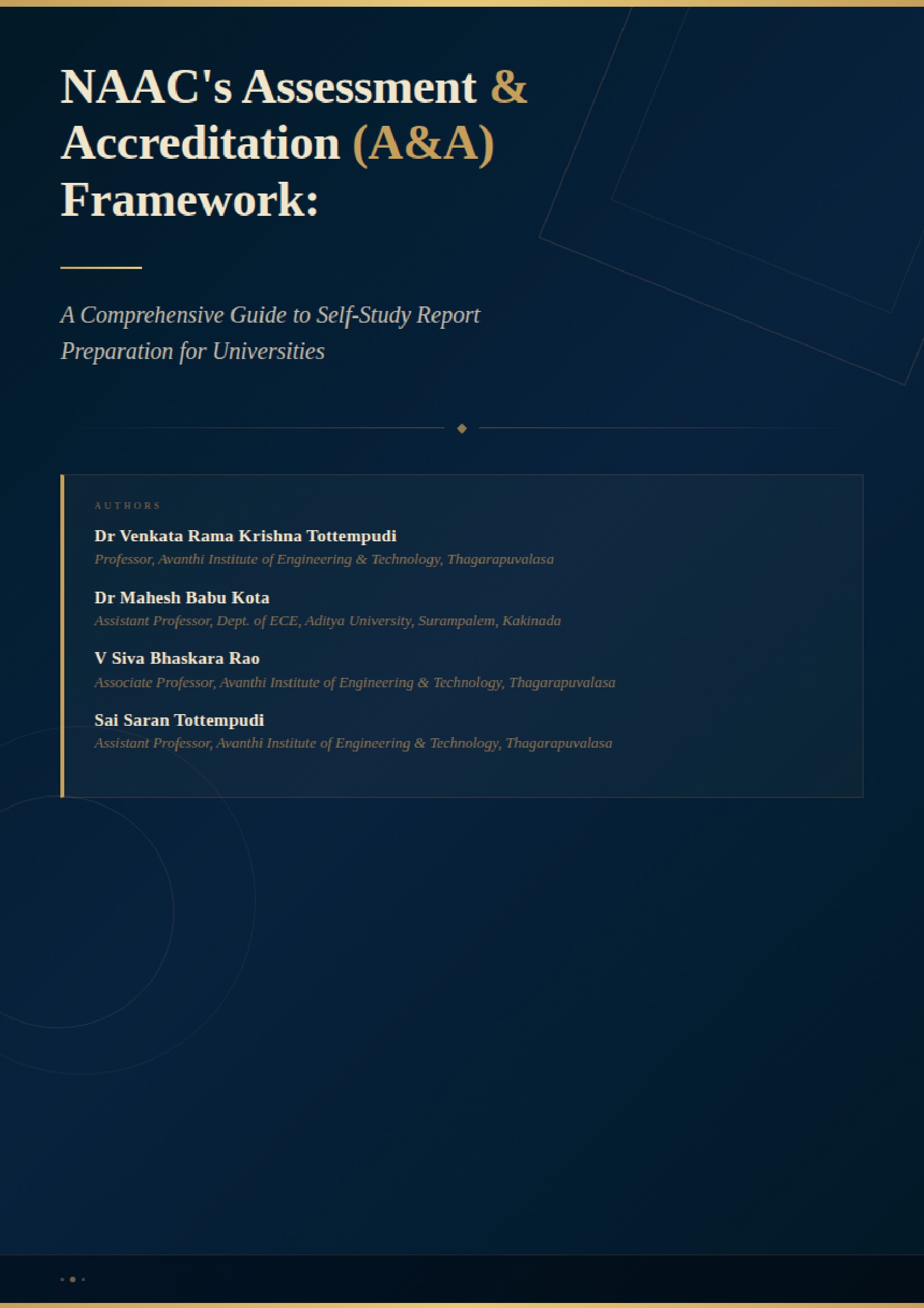 NAAC's Assessment and Accreditation (A&A) Framework: A Comprehensive ...