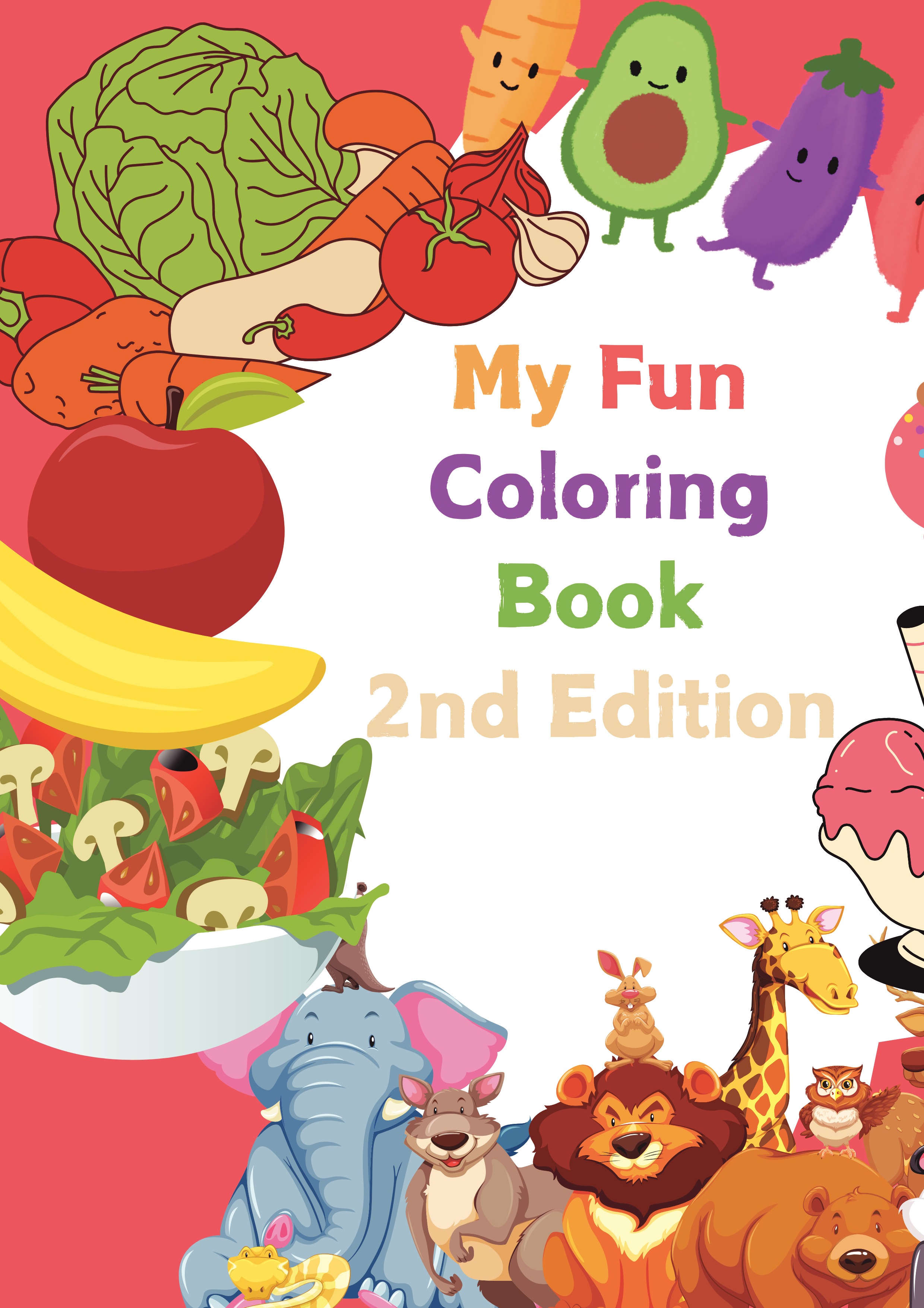 Alphabet Coloring Book for Kids: A to Z Fruits & Vegetables Coloring ...