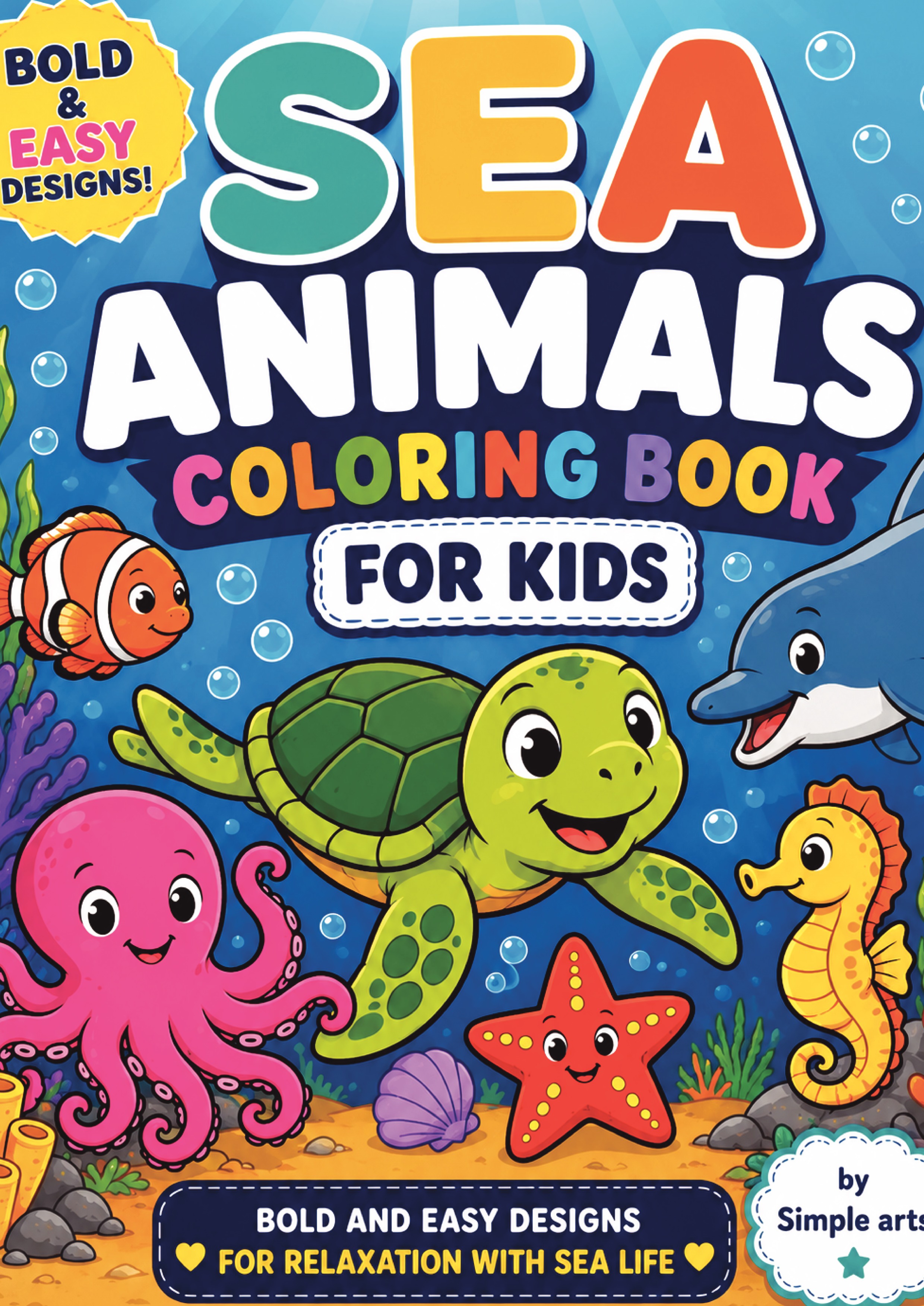 Sea Animals Coloring Book for Early Learners | Pothi.com